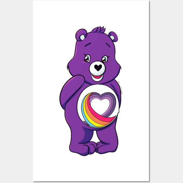 Rainbow Heart Care Bear Wall Art by Boyanton Designs